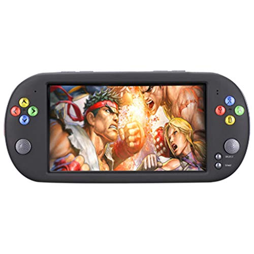 Basde Handheld Game Console Kids Adults, New X16 Large Screen 7inch HD Handheld Arcade Game Nostalgic Contra Game Console Home Travel Portable Gaming System Childrens Tiny Toys
