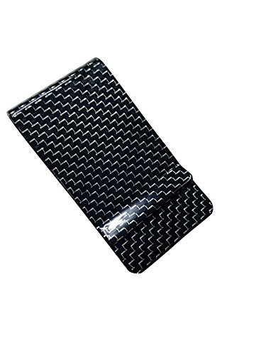 MG Money Clip Glossy Carbon Fiber Credit Card Business Card Holder 3K twill Silver Carbon