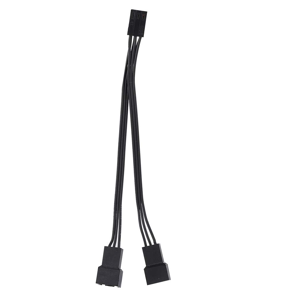 Dpofirs 5Pcs PWM Fan Splitter Cable 3Pin 1 to 2 Extension Cable Splitter CPU Chassis Fan Sleeve Adapter Power Line Computer PC CPU Cooling Fan Power Extension Cable Converter
