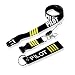MELIFE Pilot Lanyard 4 Stripes for Keys with Detachable Safety Buckle Traveler Pilot Keychain Baggage Tag Set
