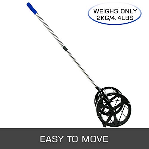 Happibuy Tennis Ball Picker 40 Balls Hopper Mover Tennis Ball Retriever Collector Pick Tennis Ball Picker Upper Tennis Hopper Tennis Ball Basket Tennis Ball Hopper for Tennis (Round)