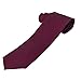 100% Silk Handmade Burgundy Solid Color Tie Men's Necktie by John William
