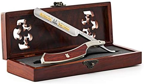 A.P. Donovan - 5/8 straight razor from Solingen | with gold etching | beard care for men | mahogany wood