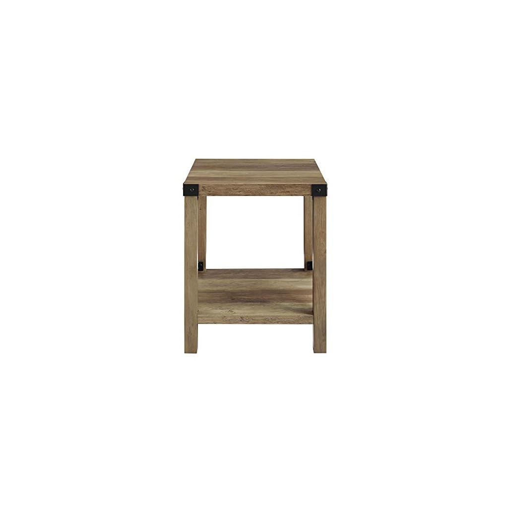 Walker Edison Sedalia Modern Farmhouse Metal X Side Table, 18 Inch