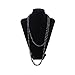 Fashion Faux Pearl Long Sweater Chain Necklace--black