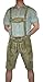 Trachten 2-Piece Leather German Oktoberfest Lederhosen Shorts Loden Green