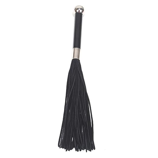 BFYH Reitpeitsche Erotische Spielzeuge, AV-Requisiten, Paare, Die Alternative Sexprodukte Flirten, Ledersamt + Acrylrohr + Eisenperlenmaterial, Gesamtlänge 38Cm