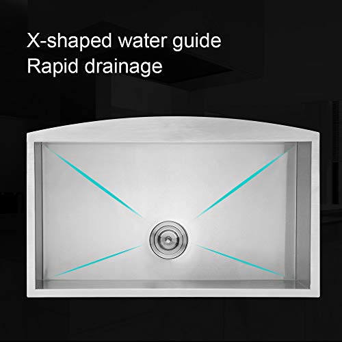 Logmey LMA3020 Luxury 30 Inch Farmhouse Apron Deep Single Bowl 18 Gauge Stainless Steel Kitchen Sink