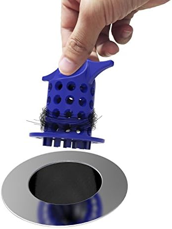 Trap Holes Plug Filter Stand-Up Shower Drain for Bathrooms and Kitchen by Enalife (Blue)