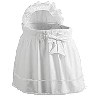 Babydoll Bedding Precious Bassinet Liner/Skirt & Hood Color: White - Size: 17" 31"