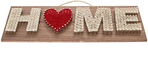 "Home Is Where the Heart Is" DIY String Art Kit, String Art From the Heart By Everyday Beautiful Gifts: Complete Craft Project Set With String Art Supplies, Decorative Hanging Sign Says HOME