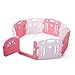 Tobbi Baby Playpen Safety Play Center Yard Baby Kids Home Indoor Outdoor Pen 8 Panel Pink + White