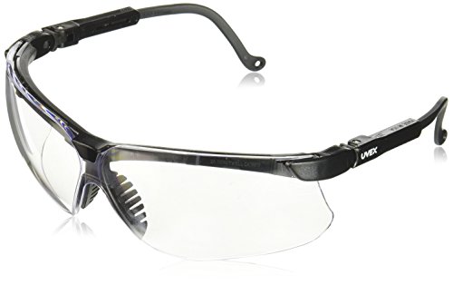 Uvex S3200D Genesis Safety Eyewear, Black Frame, Clear Dura-Streme Hardcoat/Anti-Fog Lens