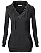 Messic Pullover Sweaters for Women, Women's Long Sleeve V-Neck Kangaroo Pocket Lapel Sweatshirt, Colorful Gray, XX-Large