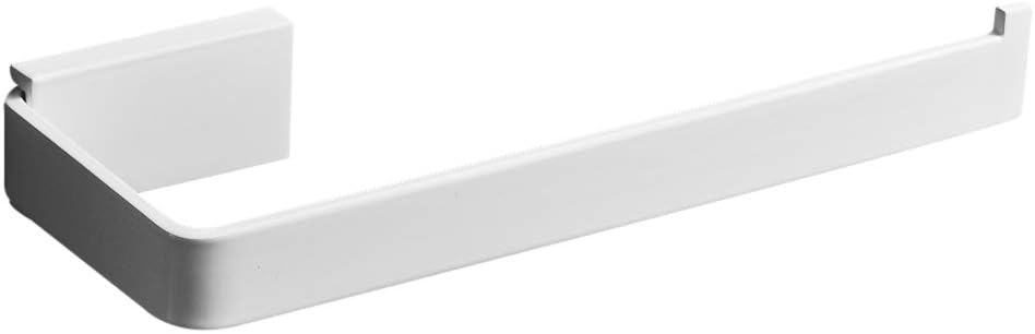 CASEWIND White Paper Holder in Toilet Wall Mounted Bracket in Stainless Steel White Paint Finish L15cm