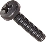 Nylon 6/6 Pan Head Machine Screw, Black, #2 Phillips Drive, #8-32 Thread Size, 1/2