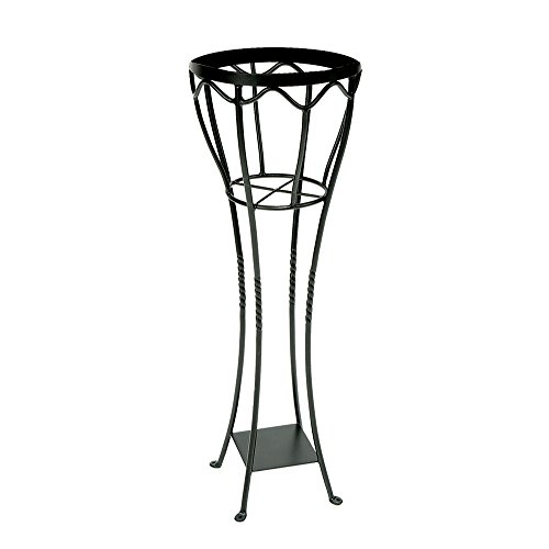 Achla Designs VPS-04 Verandah Wrought Iron Displaying Pots, Metal Plant Stand, Graphite