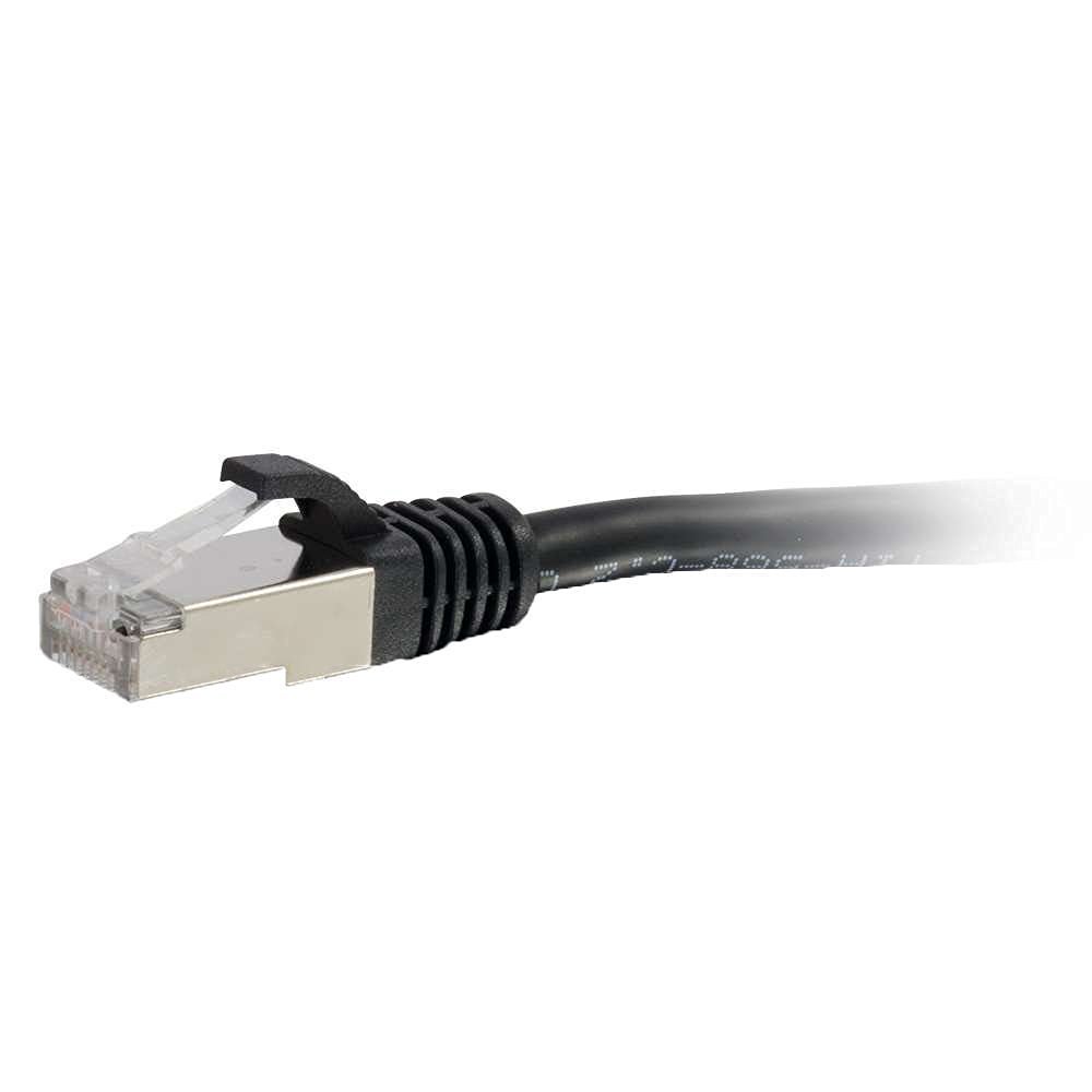 C2G 89919 Cat6a Booted Shielded (STP) Network Patch Cable - Patch cable - RJ-45 (M) to RJ-45 (M) - 5 m - STP - CAT 6a - molded, snagless, stranded - black — image 1