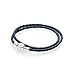 Pandora Moments Dark Blue Leather Silver Charm Bracelet 590745CDBD1