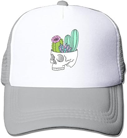 Cap Skull Head Cactus Green Flower Pink Mesh Hat