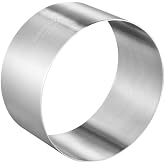 CHEFMADE Mousse Ring Mold, 6-Inch Round Non-Stick Seamless 18/8 Stainless Steel Food Molding
