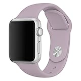 Zyra Sport Band for Apple Watch 42mm S/M, Soft Silicone Strap Replacement iWatch Bands for Apple Watch Sport, Series 3, Series 2, Series 1 Lavender