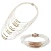 D EXCEED Jewelry Lightweight Handmade Magnet Clasp Multi Layered Rope Bib Necklace Bracelet Set for Women