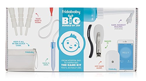 Large Health and Grooming Baby set by Fridababy | Big Bundle of Joy includes NoseFrida, Windi and other baby essentials for new parents