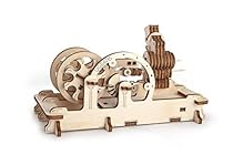 Pneumatic Engine by Ugears Is Mechanical 3D Puzzle Wooden Brainteaser for Kids,Teens and Adults