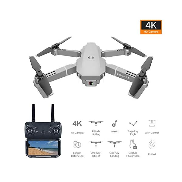 Greaked E68 Fernbedienung Verbesserte Drohne Weitwinkel 4K 720P 1080P HD Kamera Quadcopter Faltbar WiFi FPV Vierachsen… – Bild 6