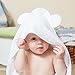 White Bamboo Hooded Baby Towel 100% Organic Unisex Towel, Highly Absorbent And Super Soft Bath Towel For The Pool And The Beach Great Baby Shower Gift