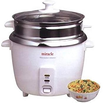 Miracle Exclusives Stainless Steel Rice Cooker Model ME81 (Formerly ME8)