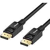 DisplayPort Cable, 6 Feet, Moread Gold-Plated Display Port Cable (4K@60Hz, 1440p@144Hz) DP Cable for Computer, Desktop, Laptop, PC, Monitor, Projector, Dell, ASUS, and More - Black