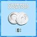 Wall Door Stop Door Knob Bumper & Wall Protector. Sound Dampening Self-Adhesive Door Stop (Clear, 2-Pack) (0.7 in Thick & 1.8 in Diameter)