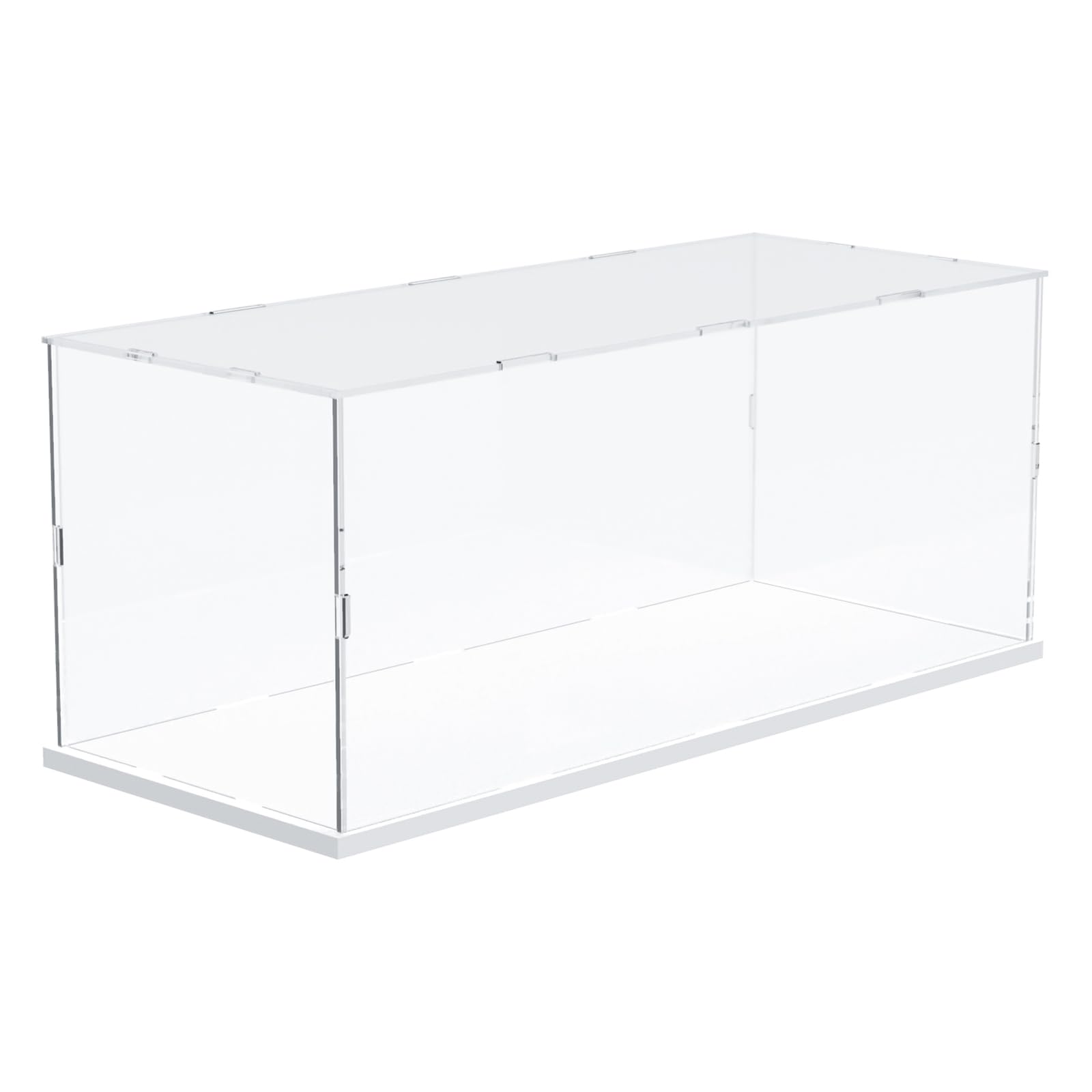 Nynelly Acrylic Display Case for Lego Cars Model Cars for Lego Jazz Quartet 21334 Batmobile 42127 Dodge 42111 - Assemble Dustproof Thickened Clear Display Box Cabinet (White, 50x20x20 cm) — image 1