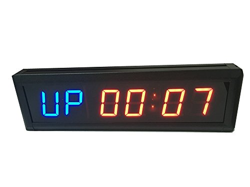 AZOOU  Internal Training Timer Gym Boxing Tabata Stopwatch Led Wall Clock for Fitness W/remote Control