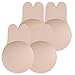 Rabbit Sticky Bra Push up Women D/DD Cup,2 Pairs Beige,Plus Size Nipplecovers Invisible Adhesive Backless Strapless Bras Lift for Large Breasts