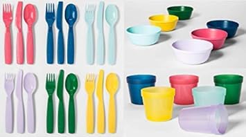 Amazon.com: Juego de platos de plástico para niños, 30 ...