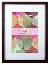 MCS Art Frame with Mat Opening, Walnut, 12 x 16 in