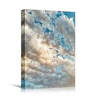 Canvas Wall Art Cloudy Patterns Abstract Colorful Contemporary Hallway Mixed Media Multicolor Patterns - 12x18 inches