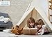 Canicove Teepee Tent for Kids - Award Winning 100% Cotton Play Tent - Large Indoor/Outdoor Tipi for Boys & Girls + Free Fun Flags!