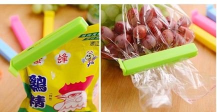 15 Pcs/lot Colored Plastic Bag Clip Plus Size Sealer up for Food Flavoring Trash Pack Kitchen Accessories