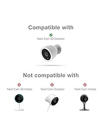 LANMU - Soporte de pared para cámara Nest Cam IQ al aire libre, soporte de montaje para cámara Nest Cam IQ al aire libre