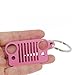 EVAPLUS Car Key Chain Keychain Key Ring for Jeep Wrangler Accessories Enthusiasts-Jeep Front Grill Design and Stainless Steel Material with 4 Colors (Pink)