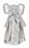 Bearington Baby Lil' Spout Snuggler, Gray Elephant Security Blanket, 15 inches