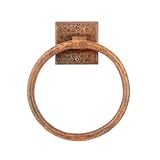 Premier Copper Products TR7DB 7-Inch Hand Hammered Copper Towel Ring, Oil Rubbed Bronze