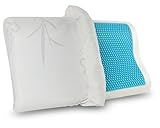 Gel Memory Foam Pillow - Comfortable Cooling Pillow Neck Pain - Cervical Support Pillow Back Stomach Side Sleepers - Orthopedic Sleeping Pillow for Women Kids + FREE bamboo Hypoallergenic Cover 20X12