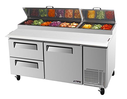 Click Here to See More Images Turbo Air TPR-67SD-D2 Solid Door and Drawer Pizza Prep Table