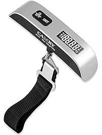 Camry 110 Lbs Luggage Scale with Temperature Sensor and Tare Function Gift For Traveler, Silver, One Size