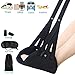 Airplane Footrest Travel Accessories Foot Leg Rest Hammock Portable with Premium Memory Foam Prevent Swelling Soreness Flight Carry Provides Relaxation Comfort Black